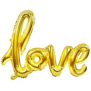 Love gold foil balloon for Valentine Day, wedding, engagement, shower etc
